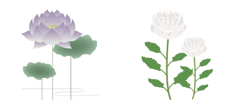 お悔み事の袱紗には蓮や菊、蘭などの柄