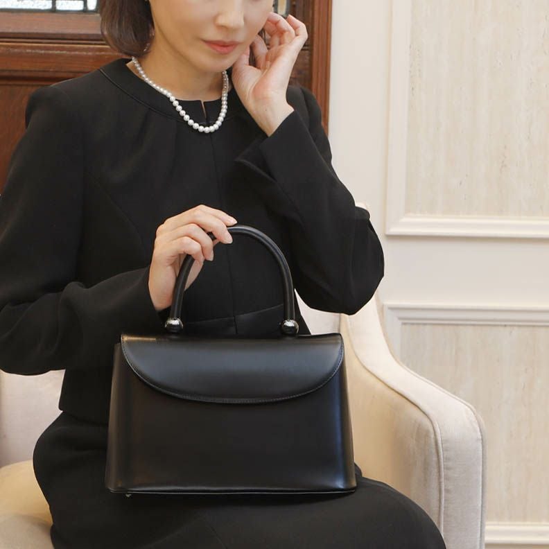 冠婚葬祭バッグおすすめ|傳濱野はんどばっぐ フォーマルエム ブラック丸珠