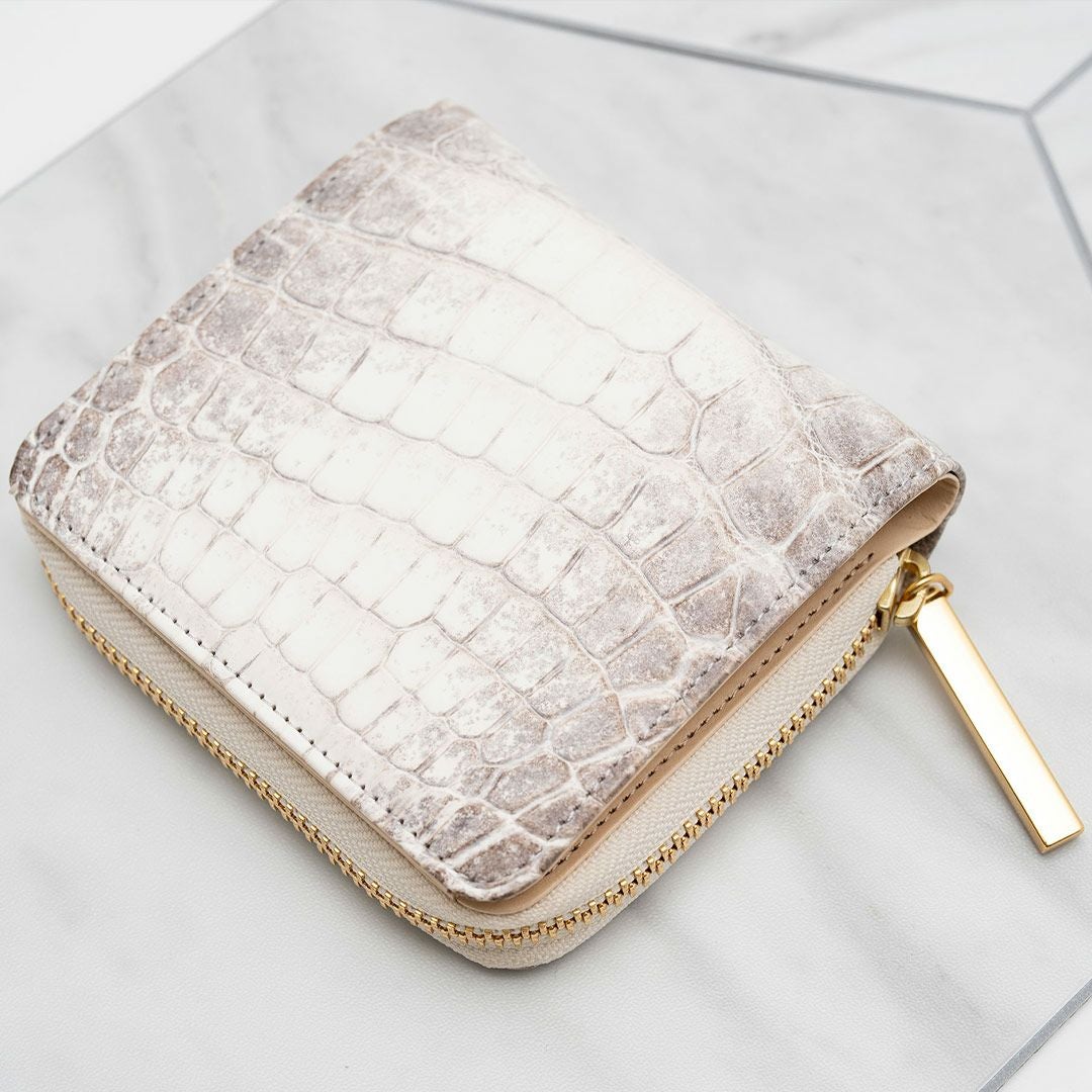 傳濱野】希少なヒマラヤクロコダイルレザーで仕立てたスマートサイズの